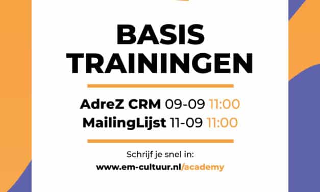 Schrijf je nu in voor de nieuwe basistrainingen