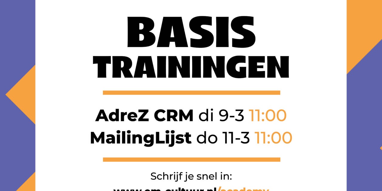 Basistrainingen maart 2027
